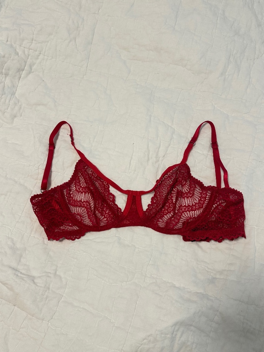 Red Lace Lonely Lingerie Bra
